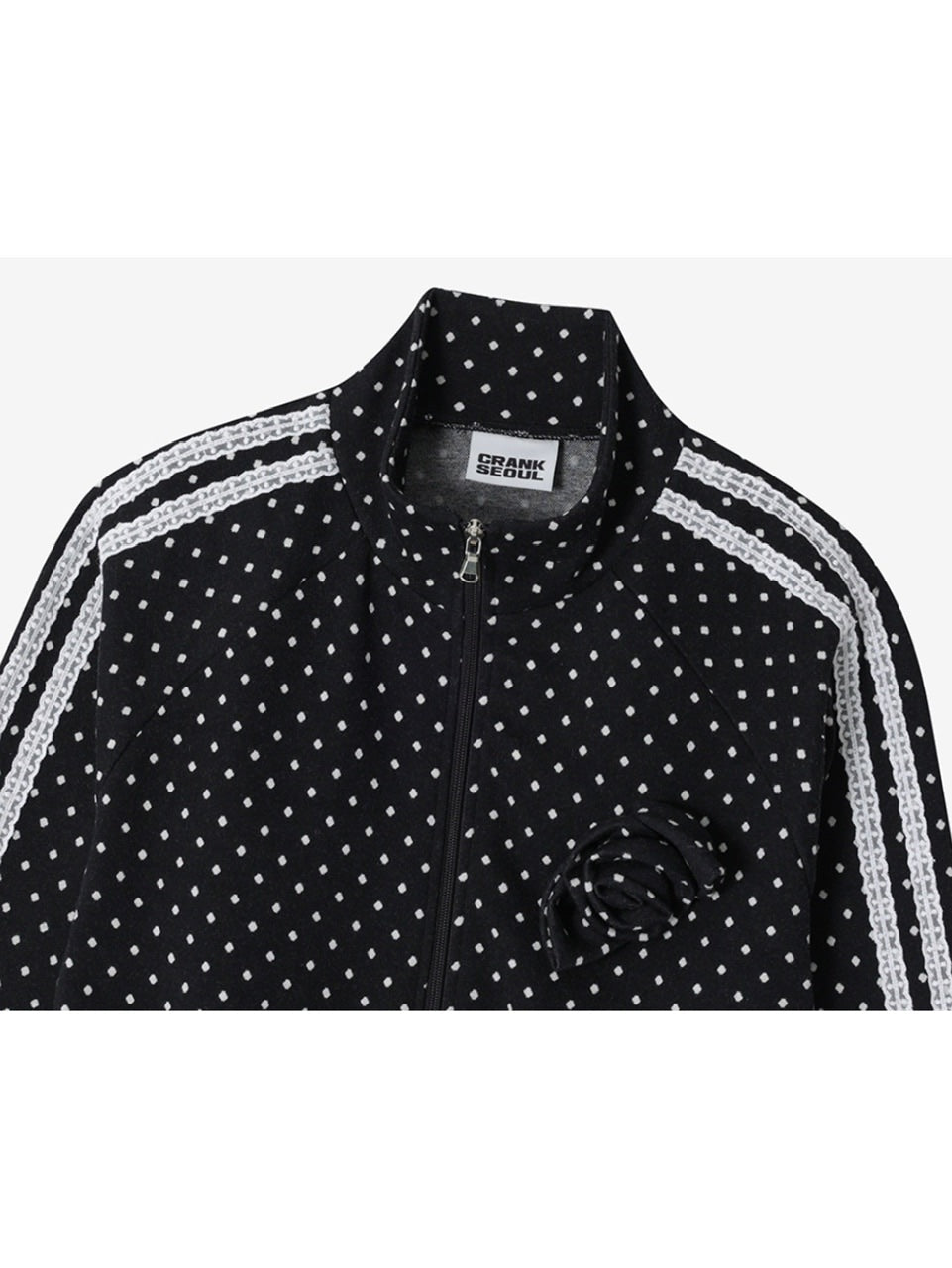 【CRANK】ROSE DOT TRACK JACKET / 【クランク】ローズドットダブルジップトラックジャケット
