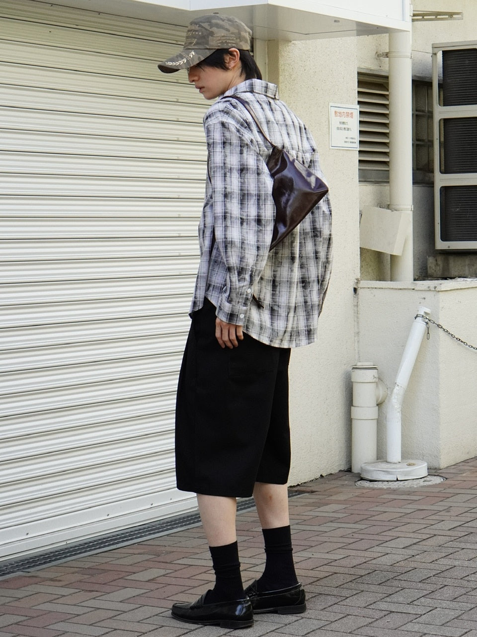 東京店WEB限定受注制【Chikashitsu +】PU Leather cross bag (4color)