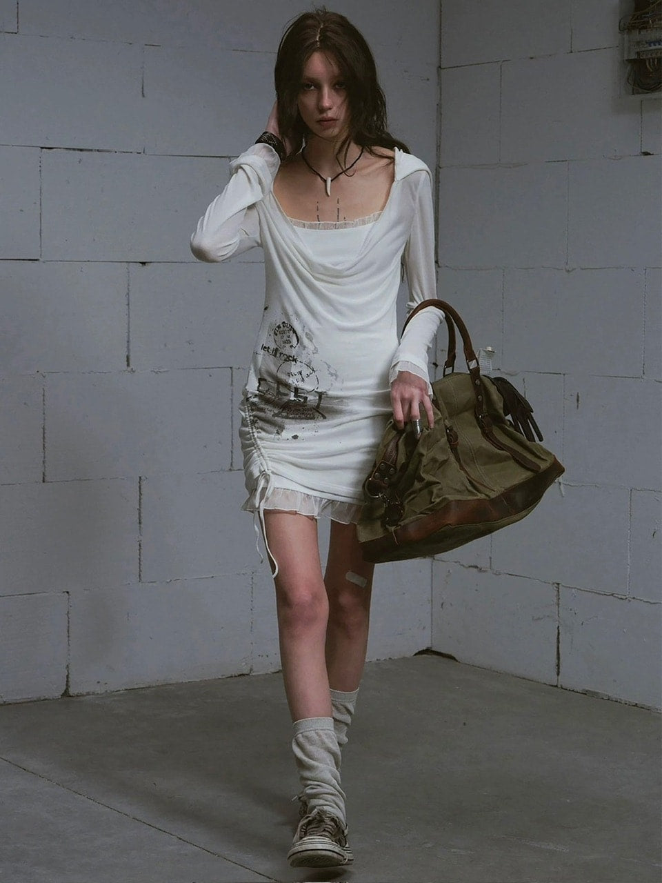 【Cest Nous】two-piece dress (3color) / 【セヌー】ツーピースレイヤードミニワンピース