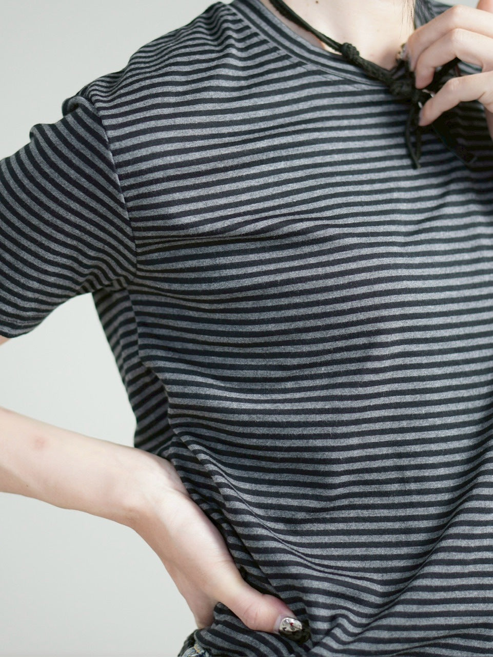 受注制【Chikashitsu +】tight fit border t-shirt (3color) / 【チカシツプラス】タイトフィットボーダー半袖Tシャツ