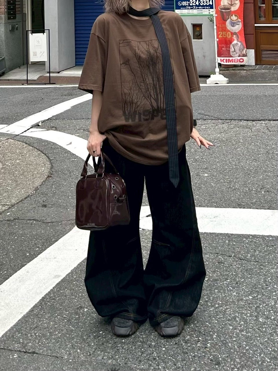 【Chikashitsu +】whisper tree t-shirt (3color) / 【チカシツプラス】ウィスパーツリープリント半袖Tシャツ
