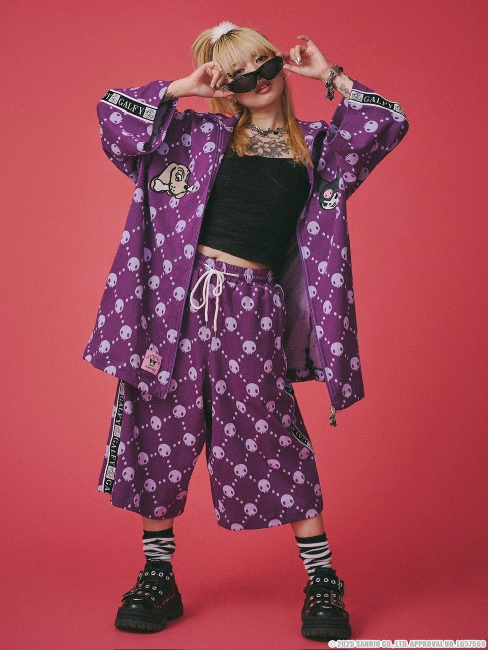 【GALFY×KUROMI】ドクロだらけ夏セットアップ