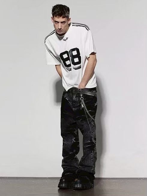 【DND4DES】MUSTACHE WASHED FLARED JEANS