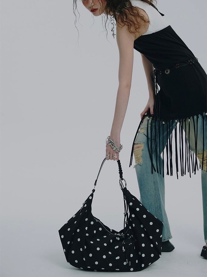 【NOT KNOWING】Braided Dot Shoulder Bag / 【ノットノーイング】ブレイデッドドットショルダーバッグ