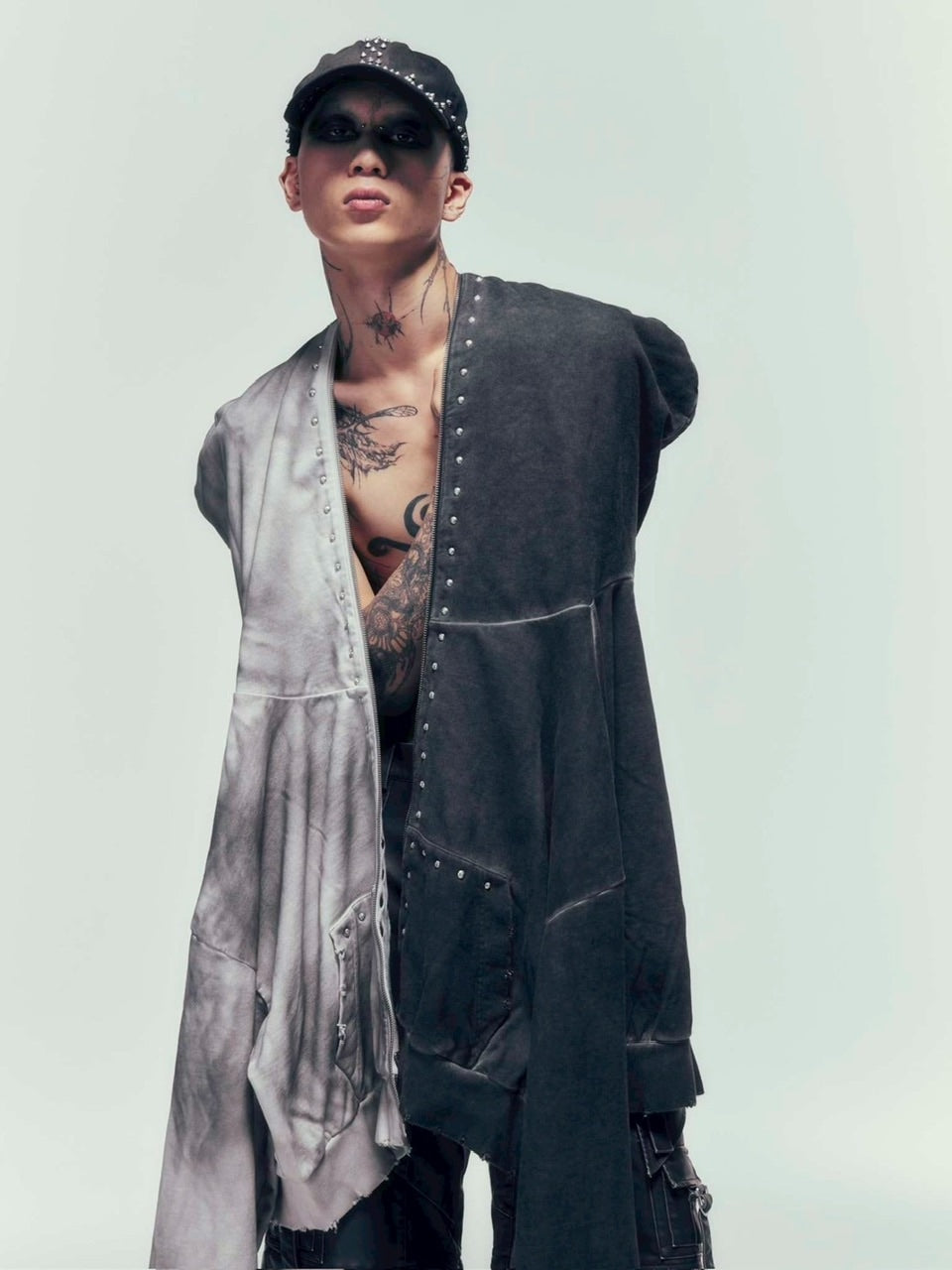 【DIG YOUR OWN GRAVE】FULLZIP STUDDED HOODIE /【ディグユアオウングレイブ】スタッズフルジップアップパーカー