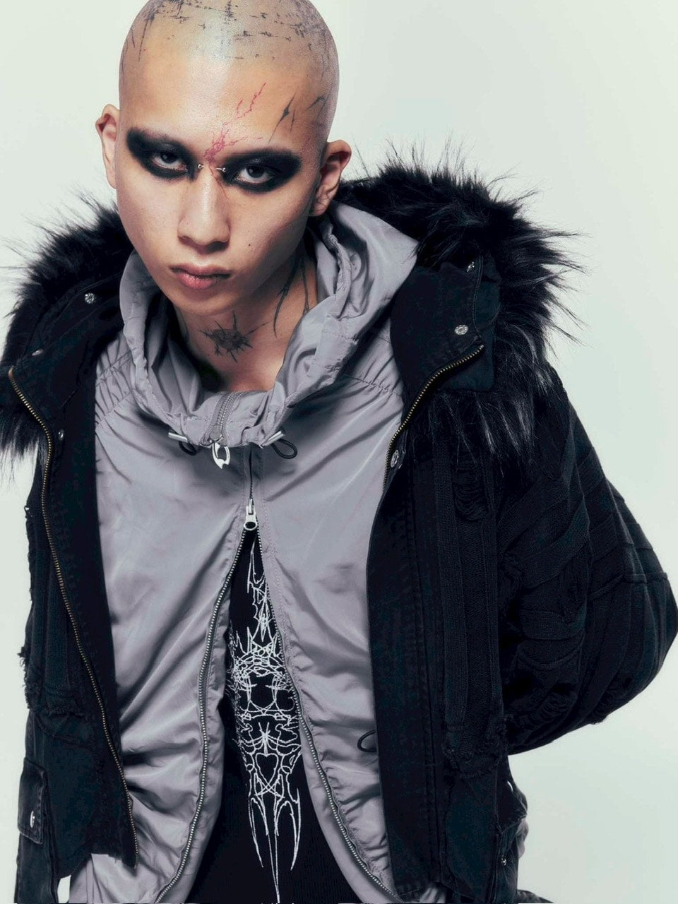 【DIG YOUR OWN GRAVE】SYN-EDGE BLOUSON /【ディグユアオウングレイブ】アシンメトリーテックブルゾン