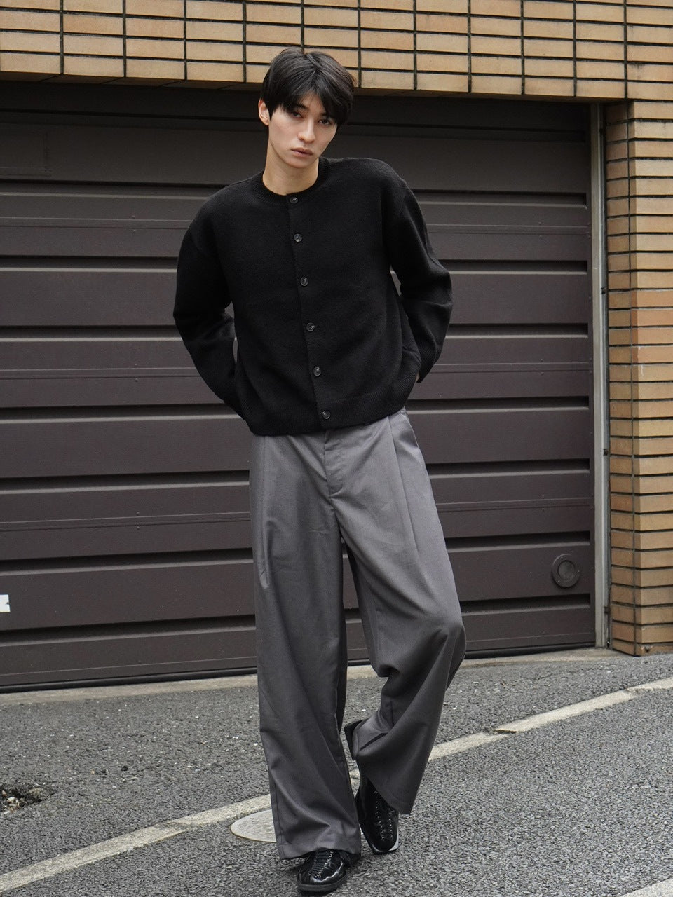 東京店WEB限定受注制【Chikashitsu +】soft touch crew neck knit cardigan / 【チカシツプラス】ソフトタッチクルーネックニットカーディガン (4color)