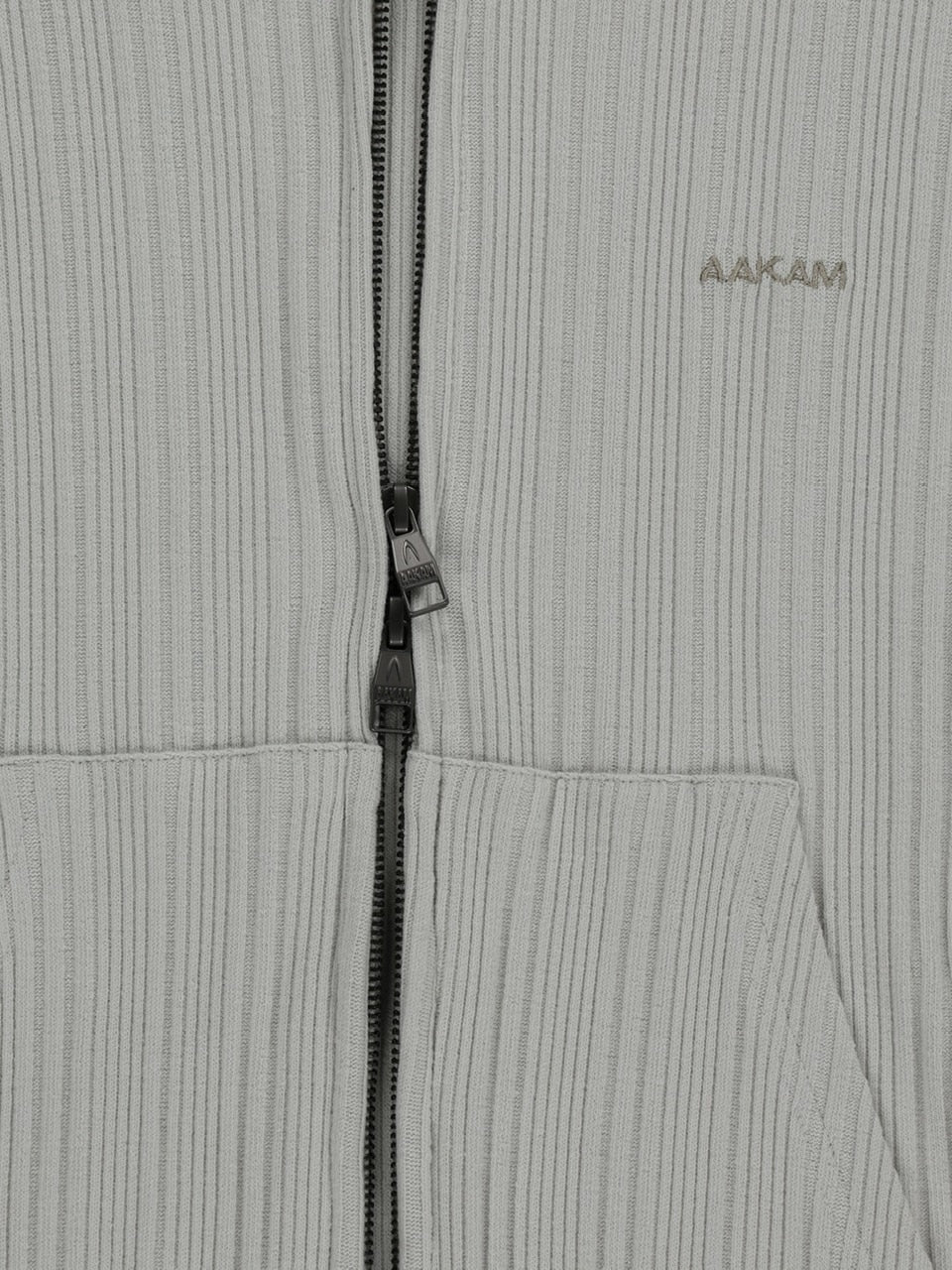 【AAKAM】Knitted Zip-Up Hoodie