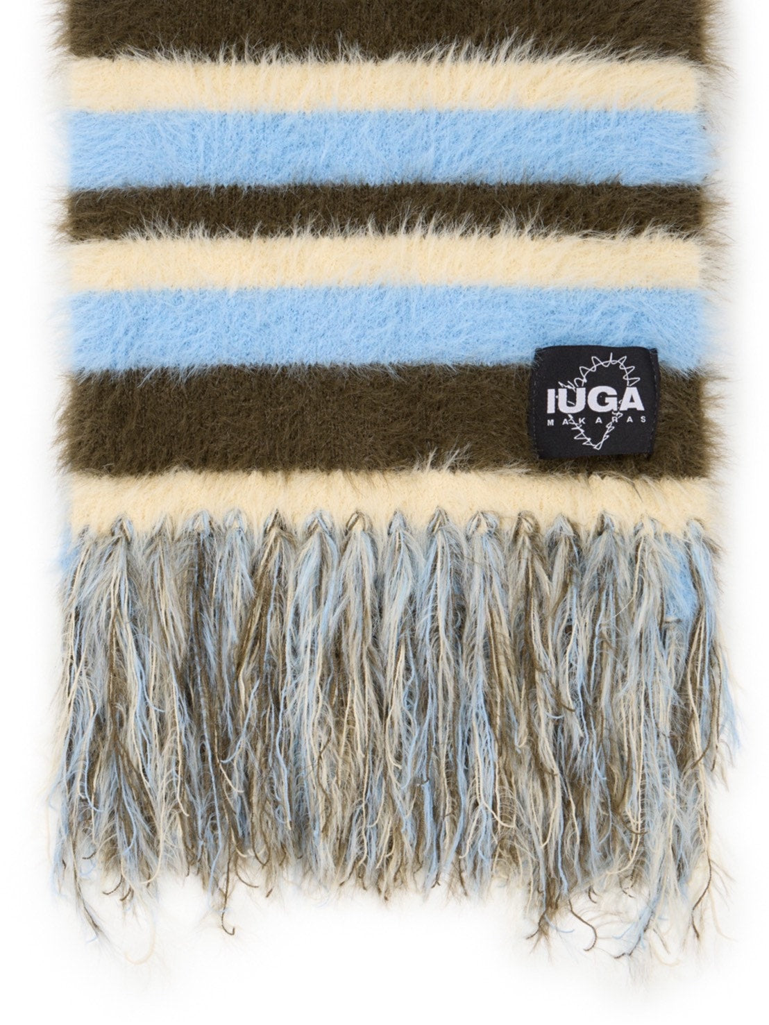 【IUGAMAKARAS】Striped Hairy Bold Muffler