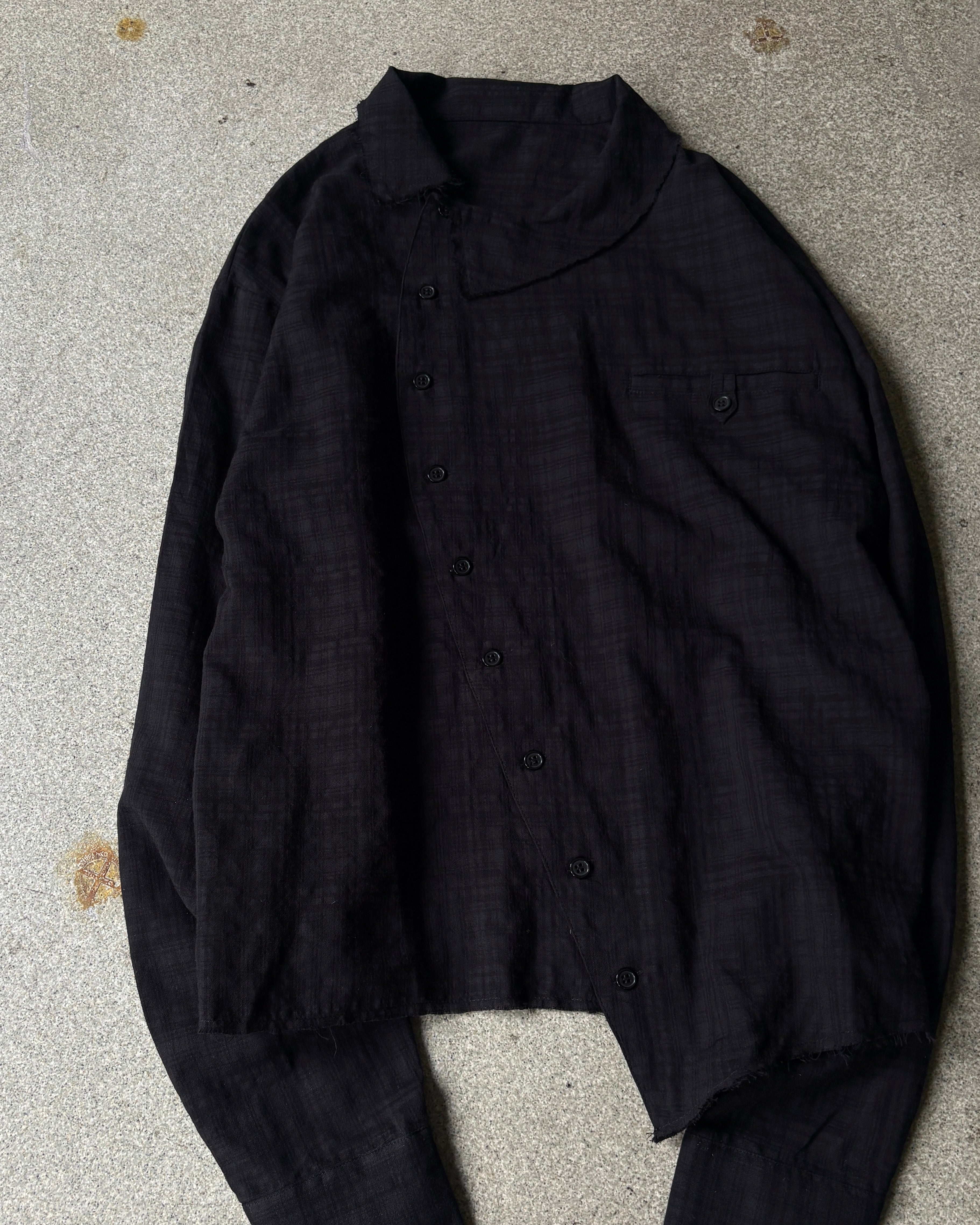 【Lee fi Ne】Offset Sheer Check Shirt Lee fi Ne】Offset Sheer Check Shirt – PRESSING WEB SHOP