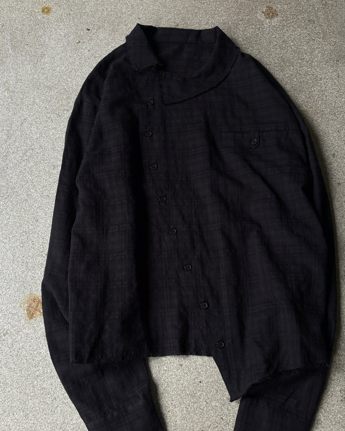 【Lee fi Ne】Offset Sheer Check Shirt