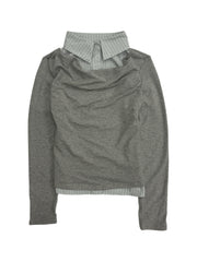 受注制【Chikashitsu +】slim fit layered shirt (2color)