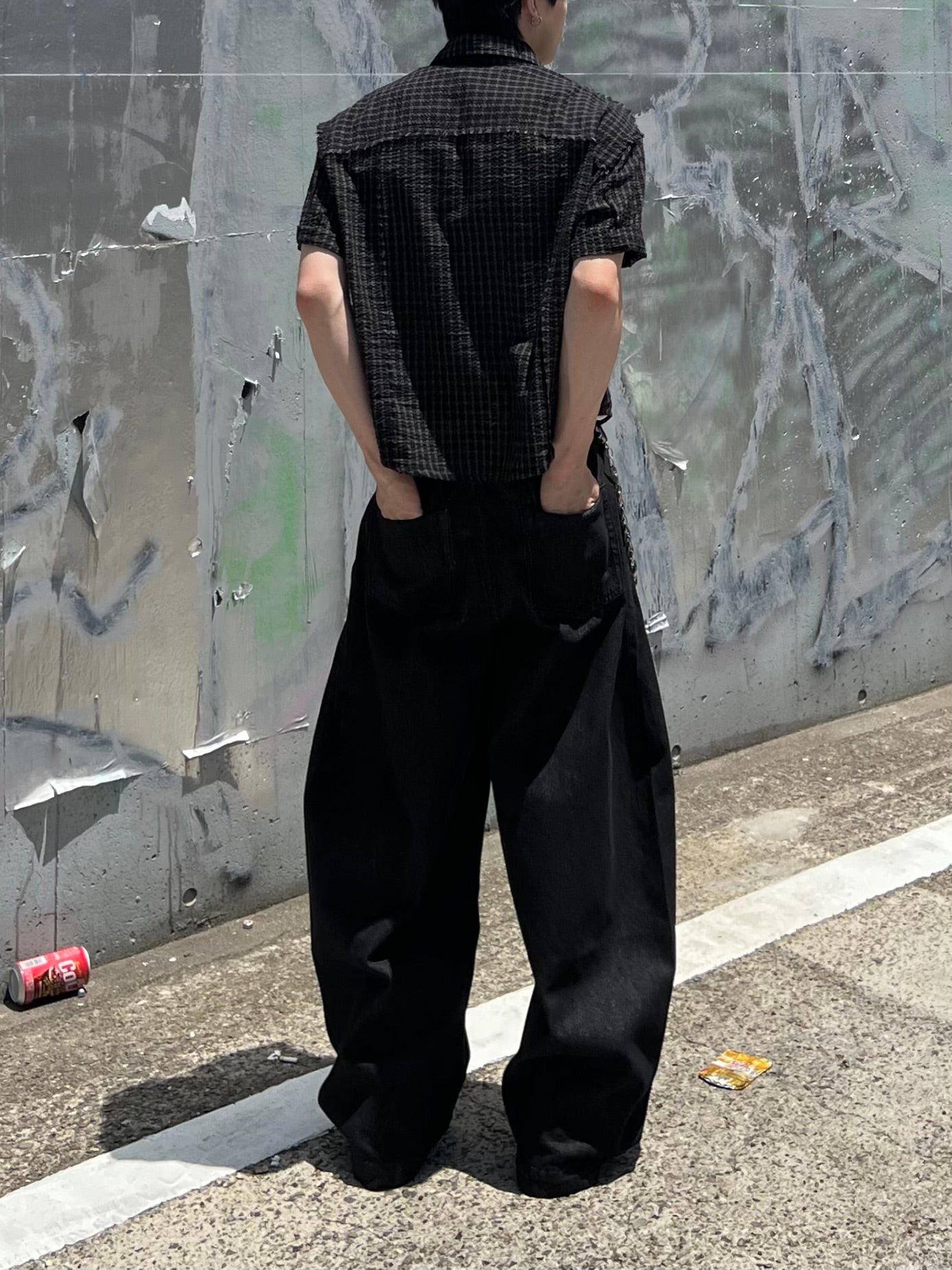 大阪店WEB限定受注制【Chikashitsu +】button fly ballon denim pants (2color)
