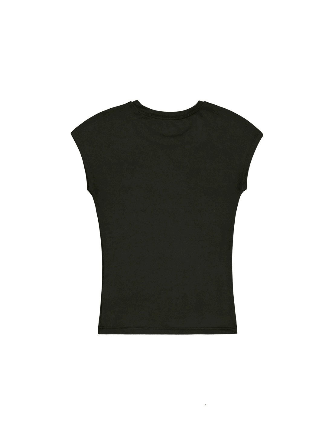 【EYEER】Antique Logo Cap Sleeve Top