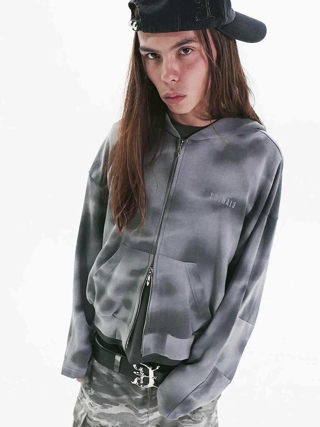 【E RIN AI E】DUSTY HOODIE ZIP UP