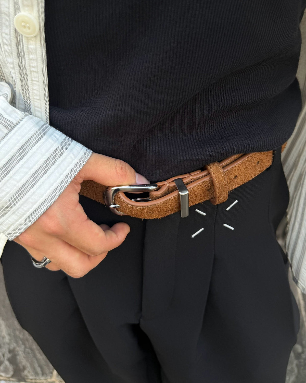 国際配送【RENOL】sprit leather belt