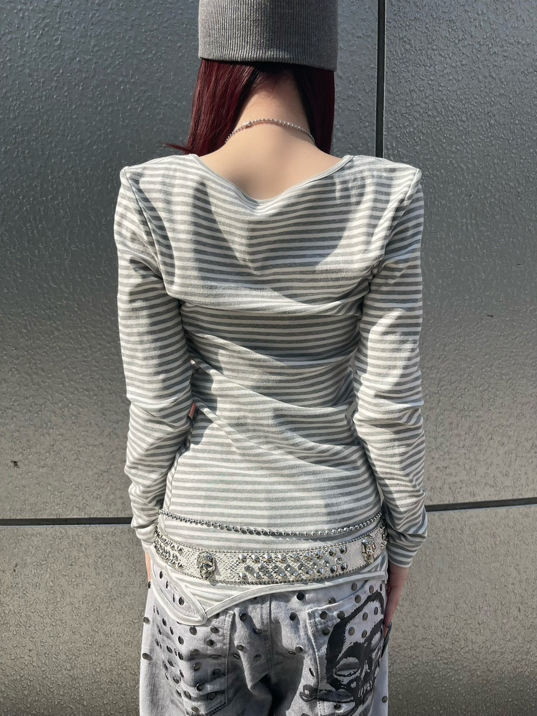 国際配送【BABY09】 3way border print tops (2color)