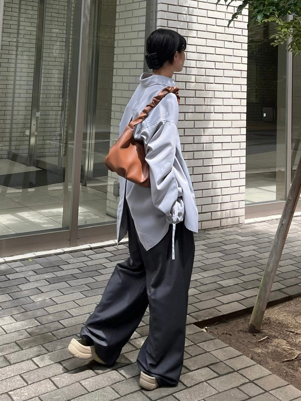 受注制【Chikashitsu +】wide tuck slacks (3color)