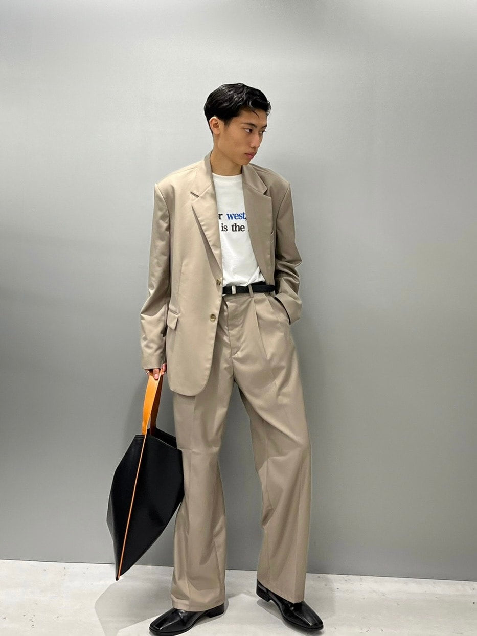 【Chikashitsu +】set up straight slacks (4color)