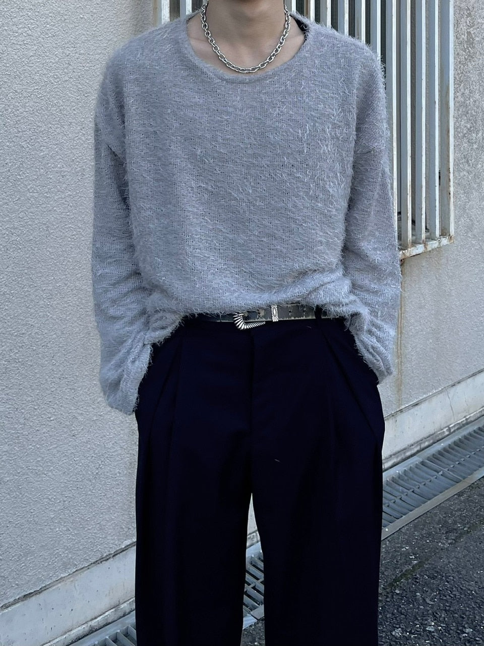 受注制【Chikashitsu +】shaggy knit (5color)