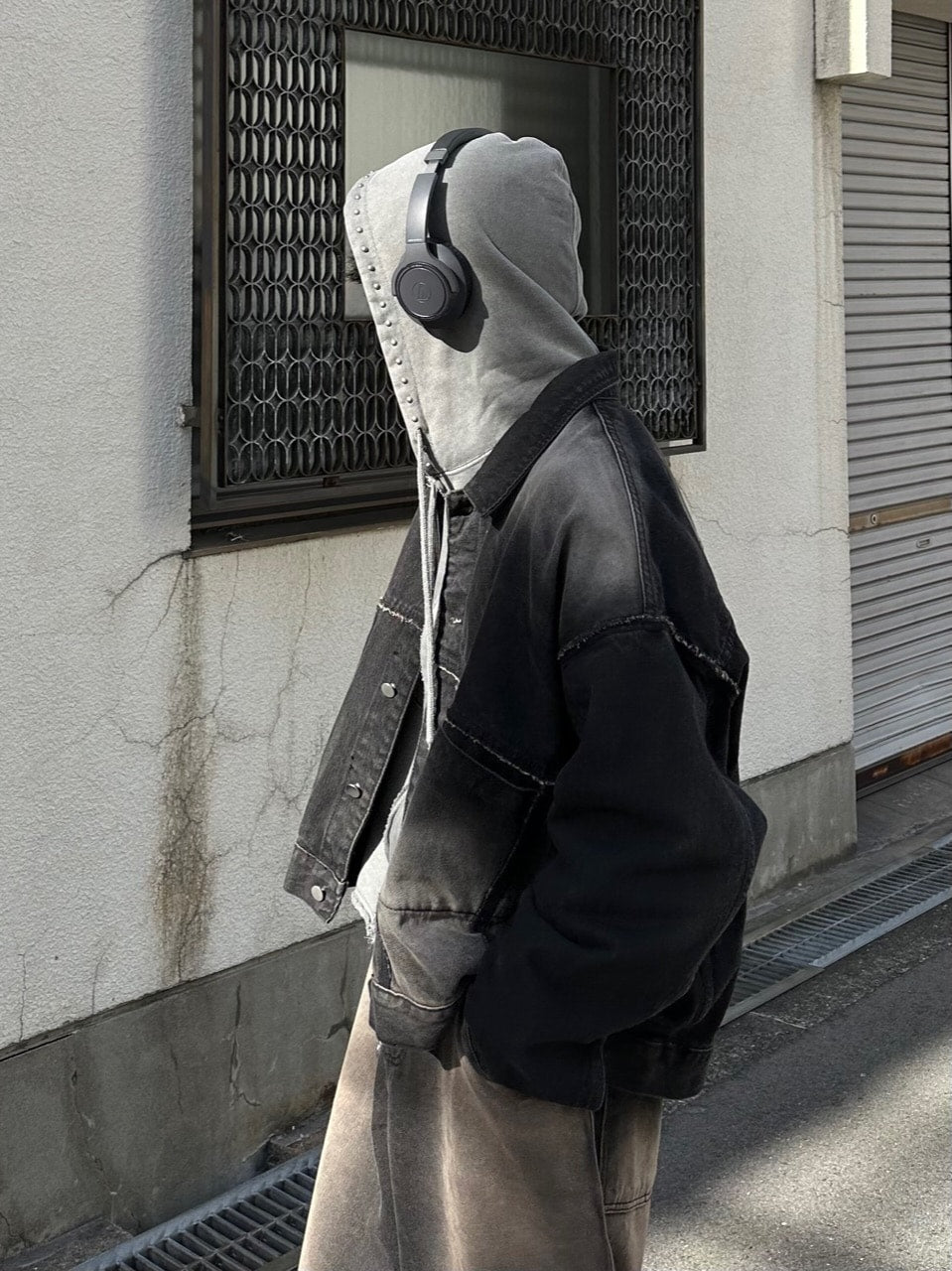 受注制【Chikashitsu +】vintage wash denim jacket (2color)