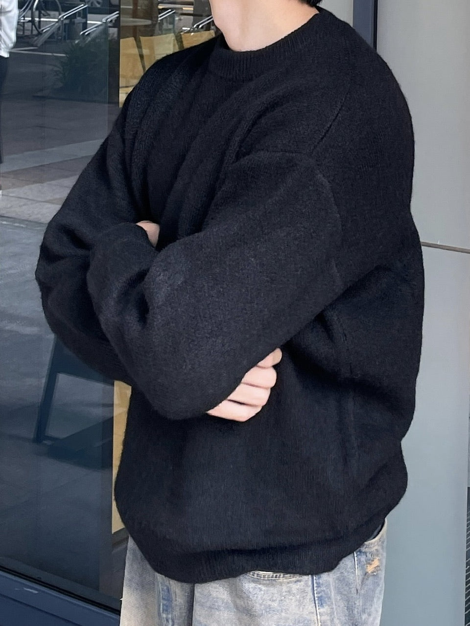 受注制【Chikashitsu +】unisex 6color knit (6color) / 【チカシツプラス】ユニセックス6カラー長袖ニット