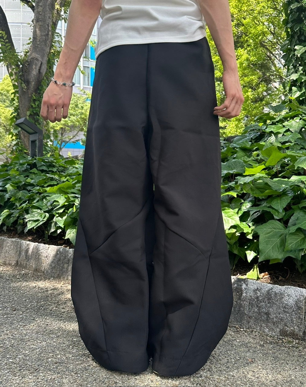 【Chikashitsu +】pattern design slacks (2color)