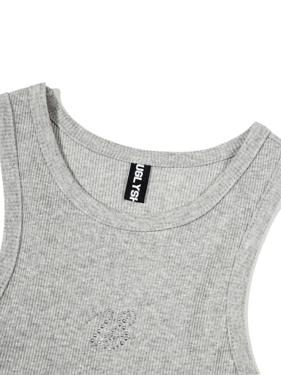 【Uglyshadow】BEADS MANGO SLEEVELESS / 【アグリーシャドウ】ビーズシンプルタンクトップ