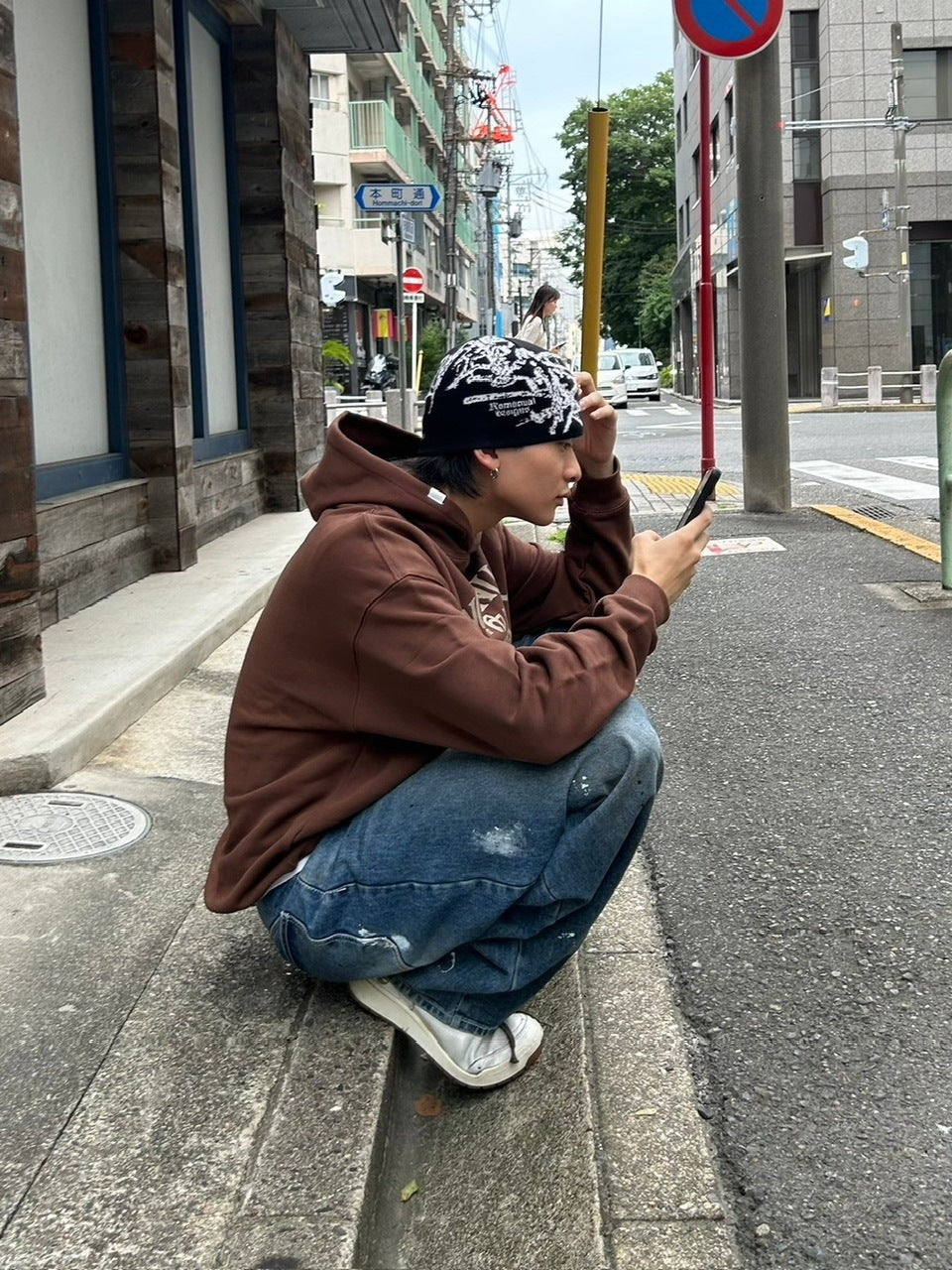 受注制【Chikashitsu +】painted buggy denim pants / 【チカシツプラス】ペイントバギーパンツデニムパンツ