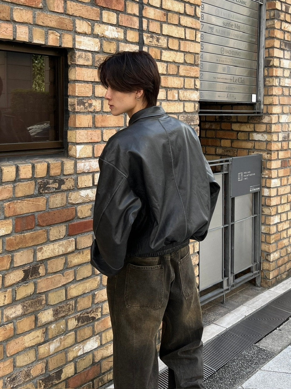 大阪店WEB限定受注制【Chikashitsu +】washing vegan leather jacket (2color)
