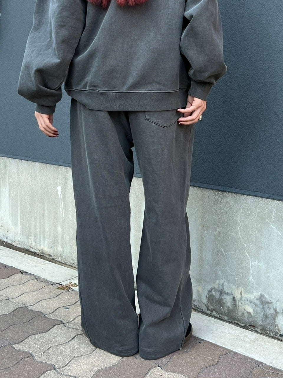 受注制【Chikashitsu +】stitch design sweat pants (3color)