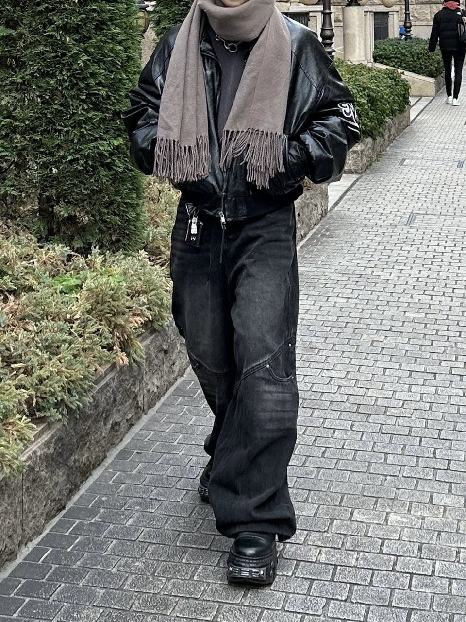 大阪店WEB限定【Chikashitsu +】double pocket wide denim pants (2color)