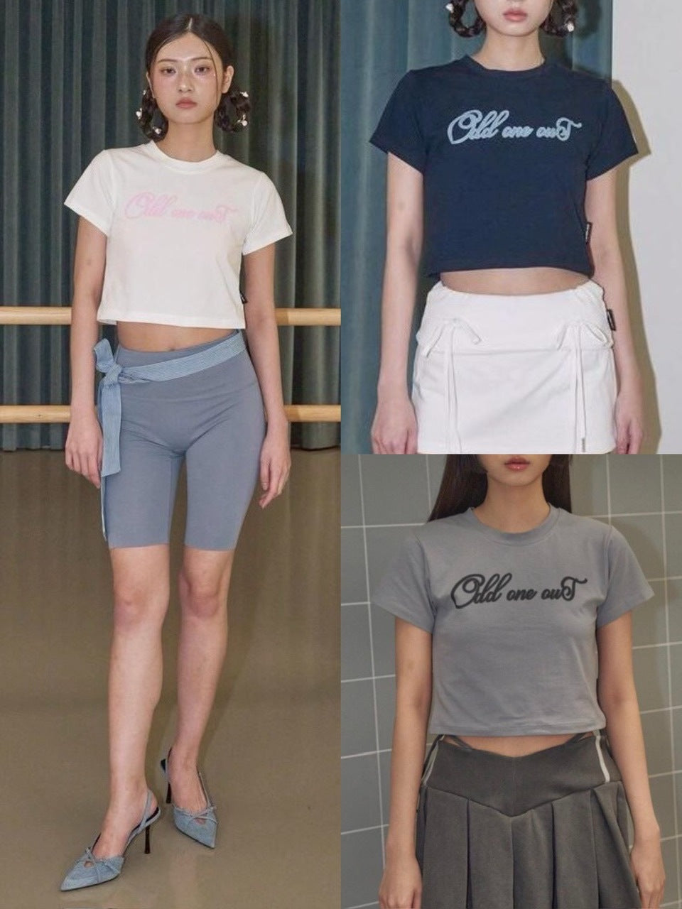 【ODDONEOUT】TWO TONE LOGO T-SHIRTS