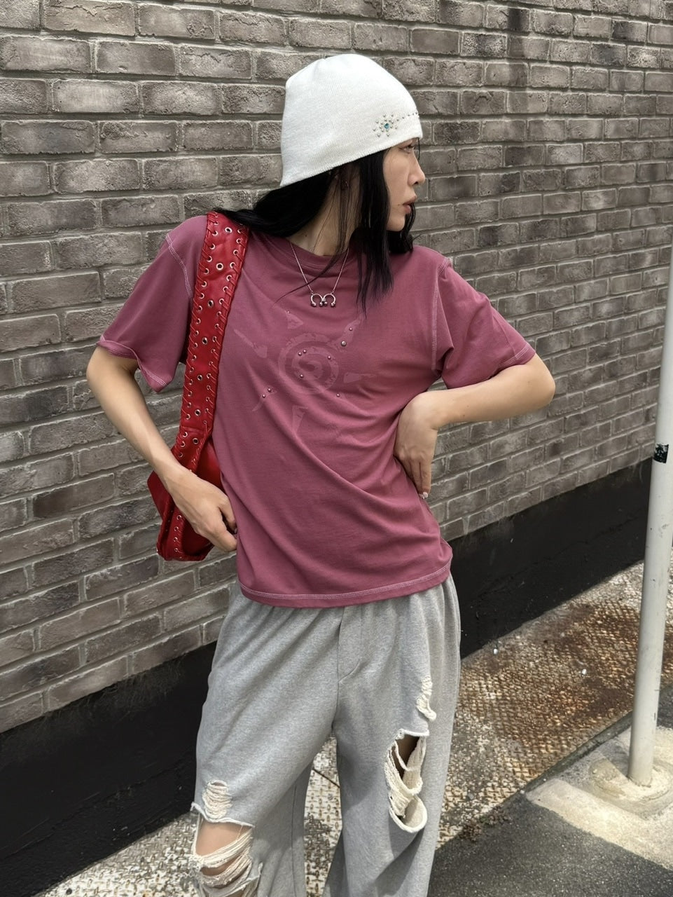 受注制【Chikashitsu +】mulch studs beanie (3color) / 【チカシツプラス】マルチスタッズニット帽子