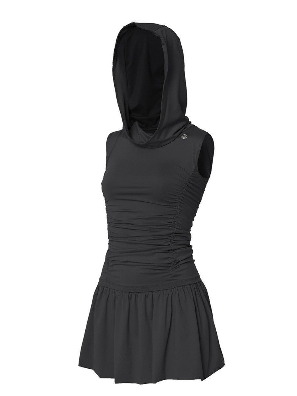 【FLAREUP】Hooded High Neck Dress