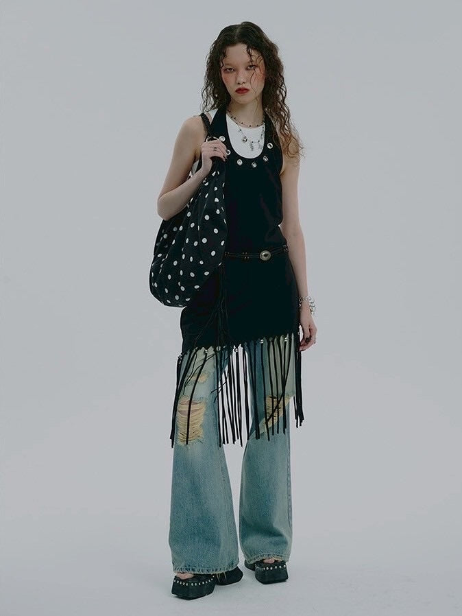 【NOT KNOWING】Braided Dot Shoulder Bag / 【ノットノーイング】ブレイデッドドットショルダーバッグ