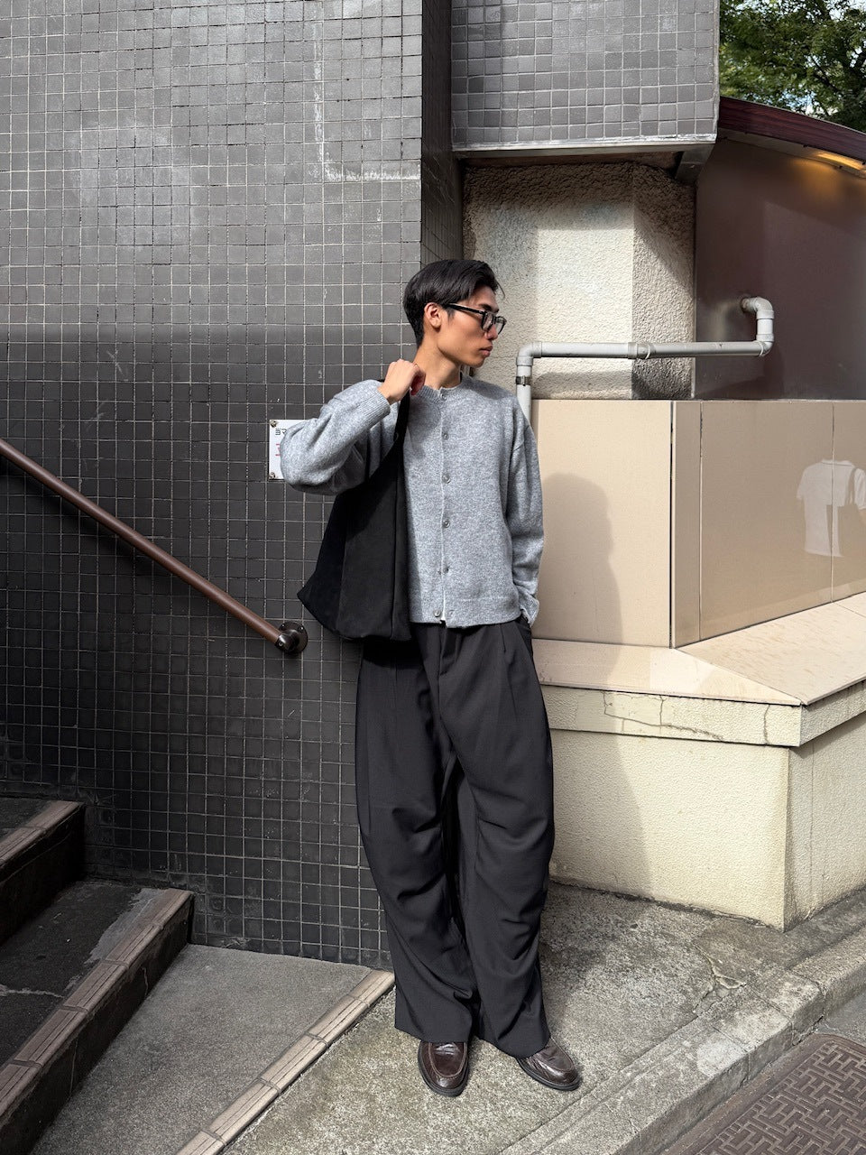 東京店WEB限定受注制【Chikashitsu +】soft touch crew neck knit cardigan / 【チカシツプラス】ソフトタッチクルーネックニットカーディガン (4color)