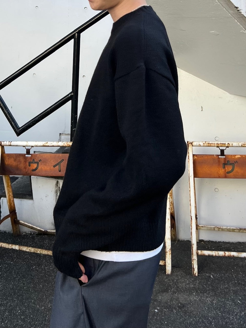 東京店WEB限定受注制【Chikashitsu +】soft touch crew neck knit / 【チカシツプラス】ソフトタッチクルーネックニット (6color)