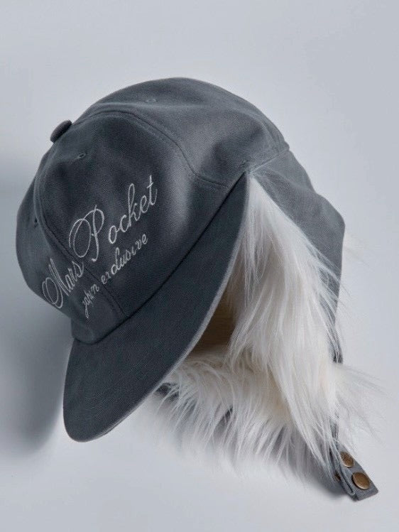 【MARSPOCKET】ear fur flightcap / 【マースポケット】ファーフライトキャップ