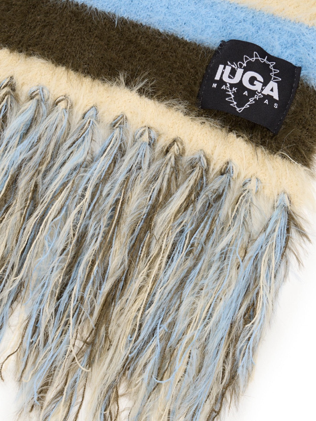 【IUGAMAKARAS】Striped Hairy Bold Muffler
