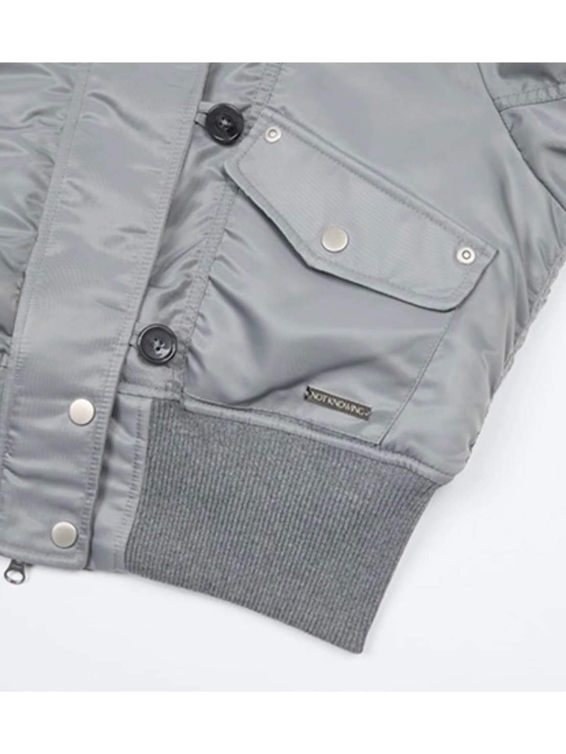 【NOT KNOWING】Fur Trim MA-1 Padded Jumper