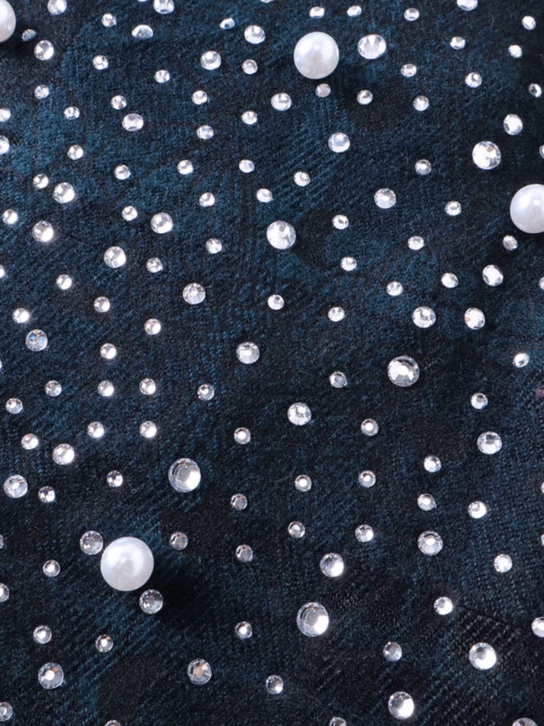 【The Boy Has No Patience】TBHNP LUMINOUS DAWN RHINESTONE PEARL BAT PATTERN L-S SHIRT / 【ザボーイハズノーペーシェンス】ラインストーンチェックシャツ