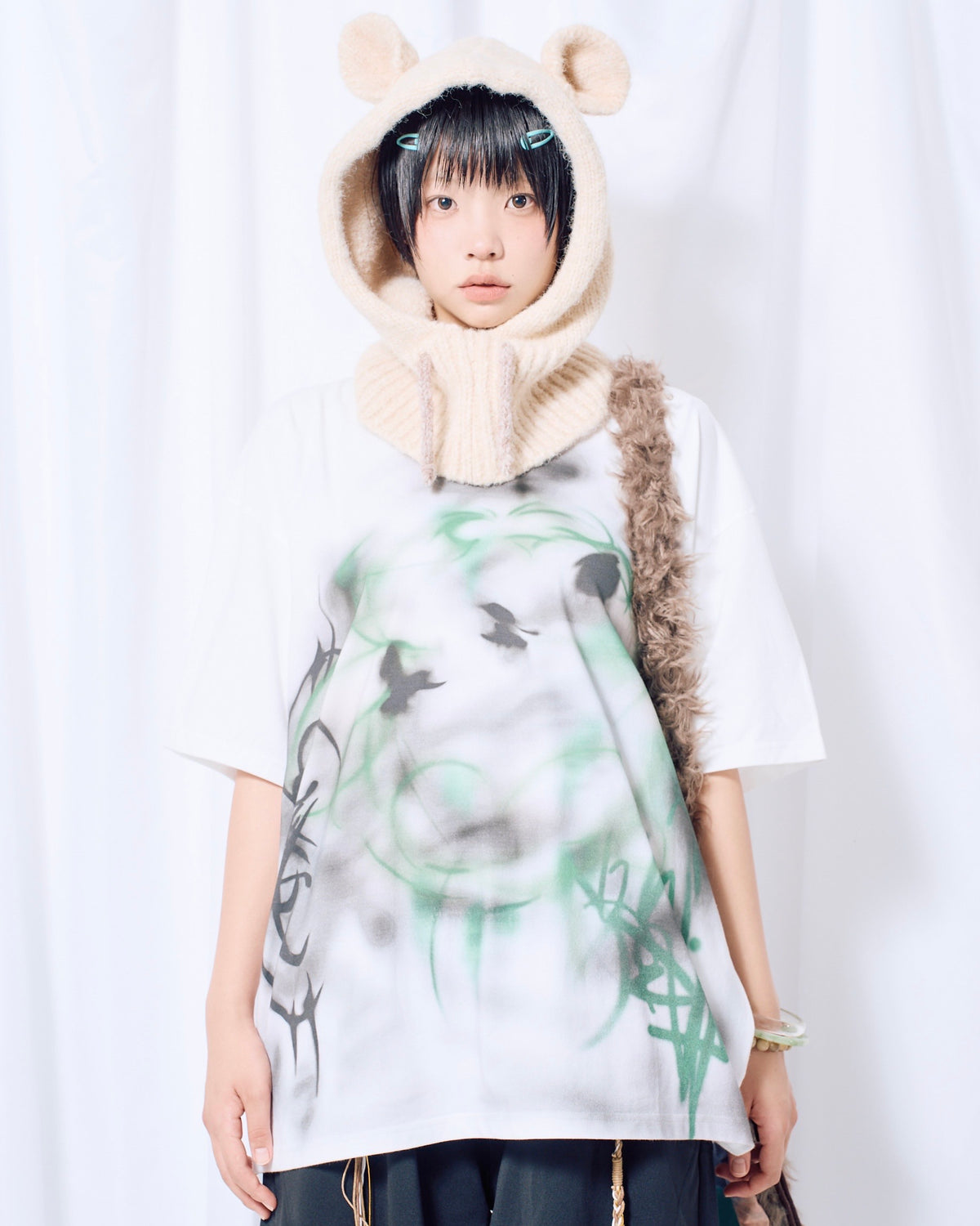 国際配送【Nerd out XU】haze drop graphic tee