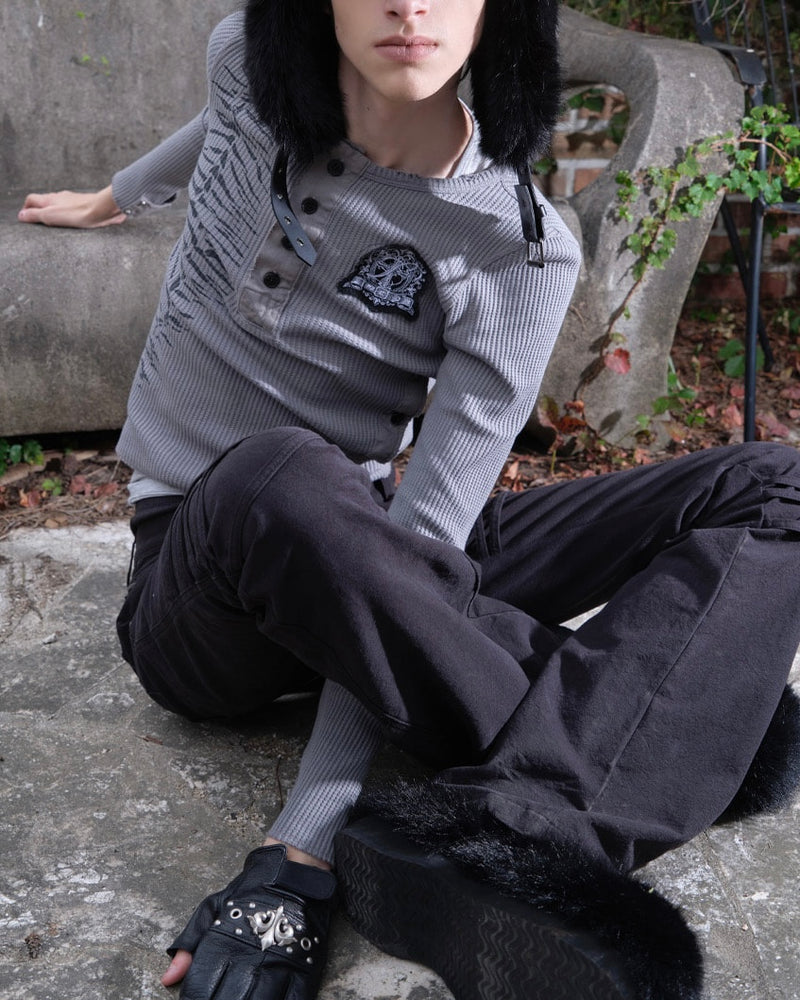 【LECYTO】Sacred Thorn Ribbed Top