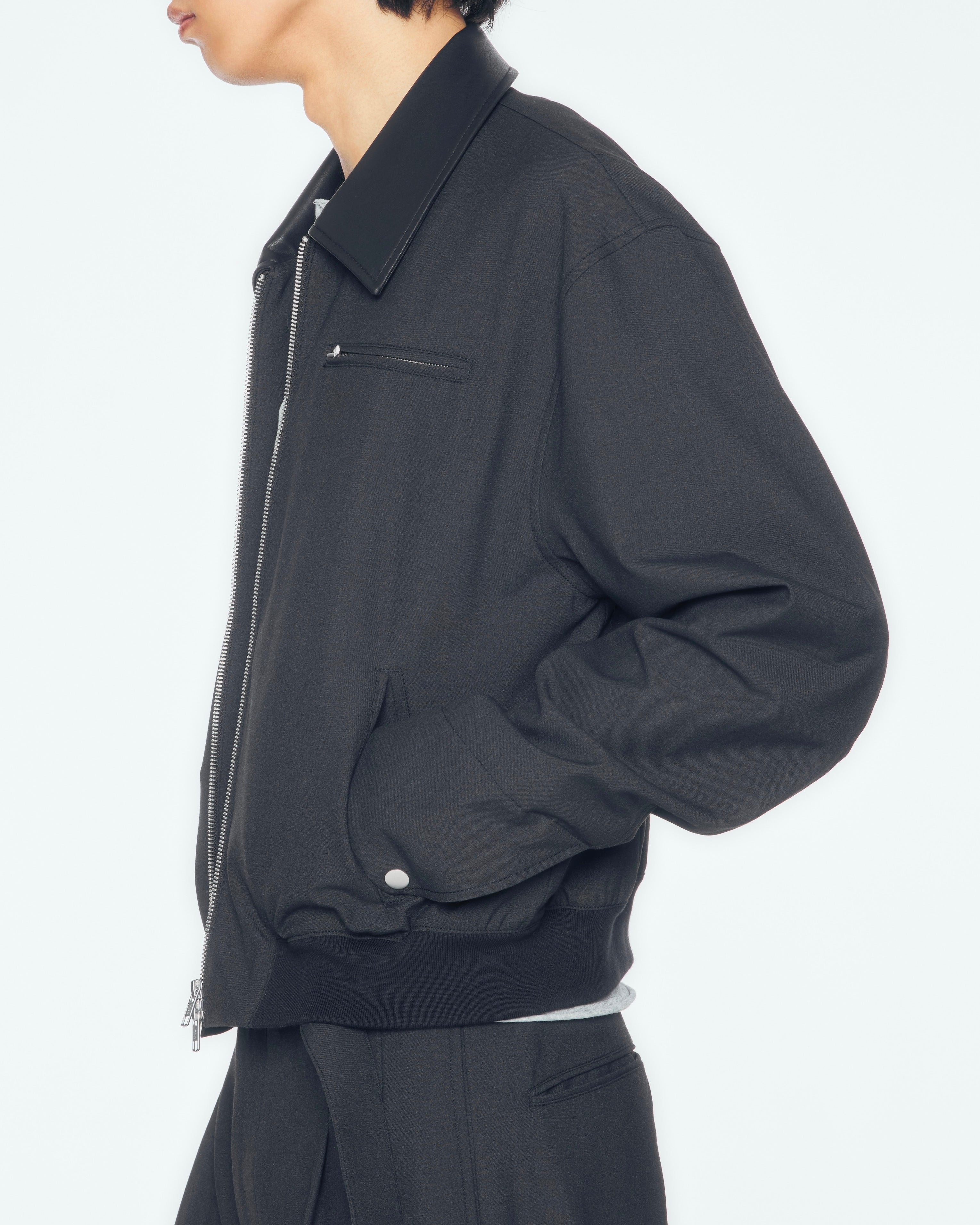 CS】leather trim zip up jacket – PRESSING WEB SHOP