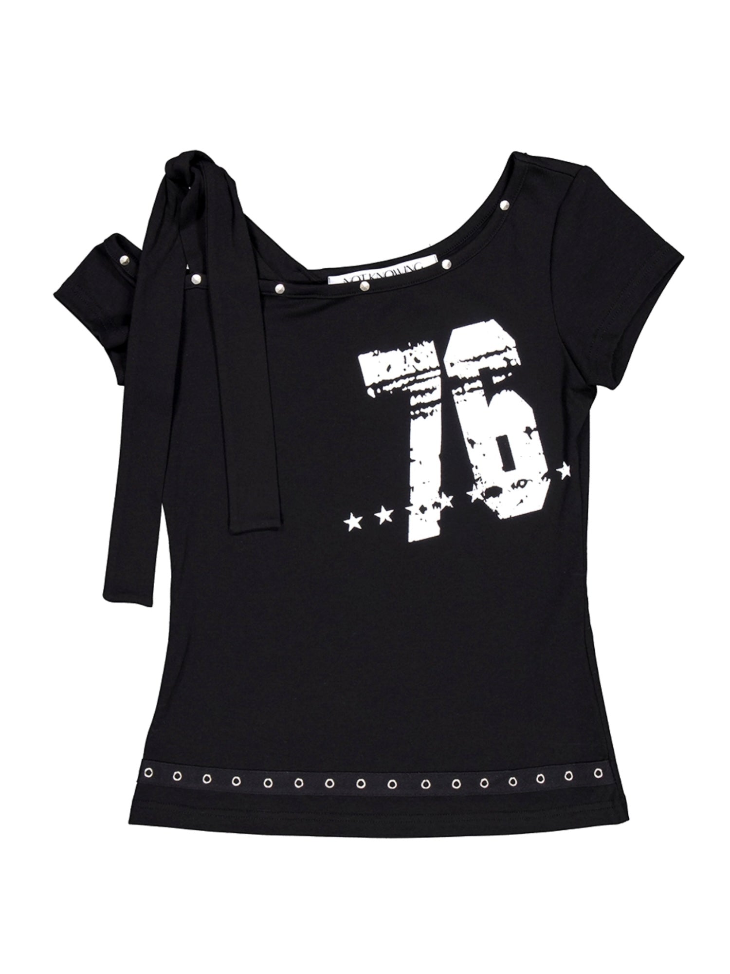 【NOT KNOWING】Tied One Shoulder 76 Top