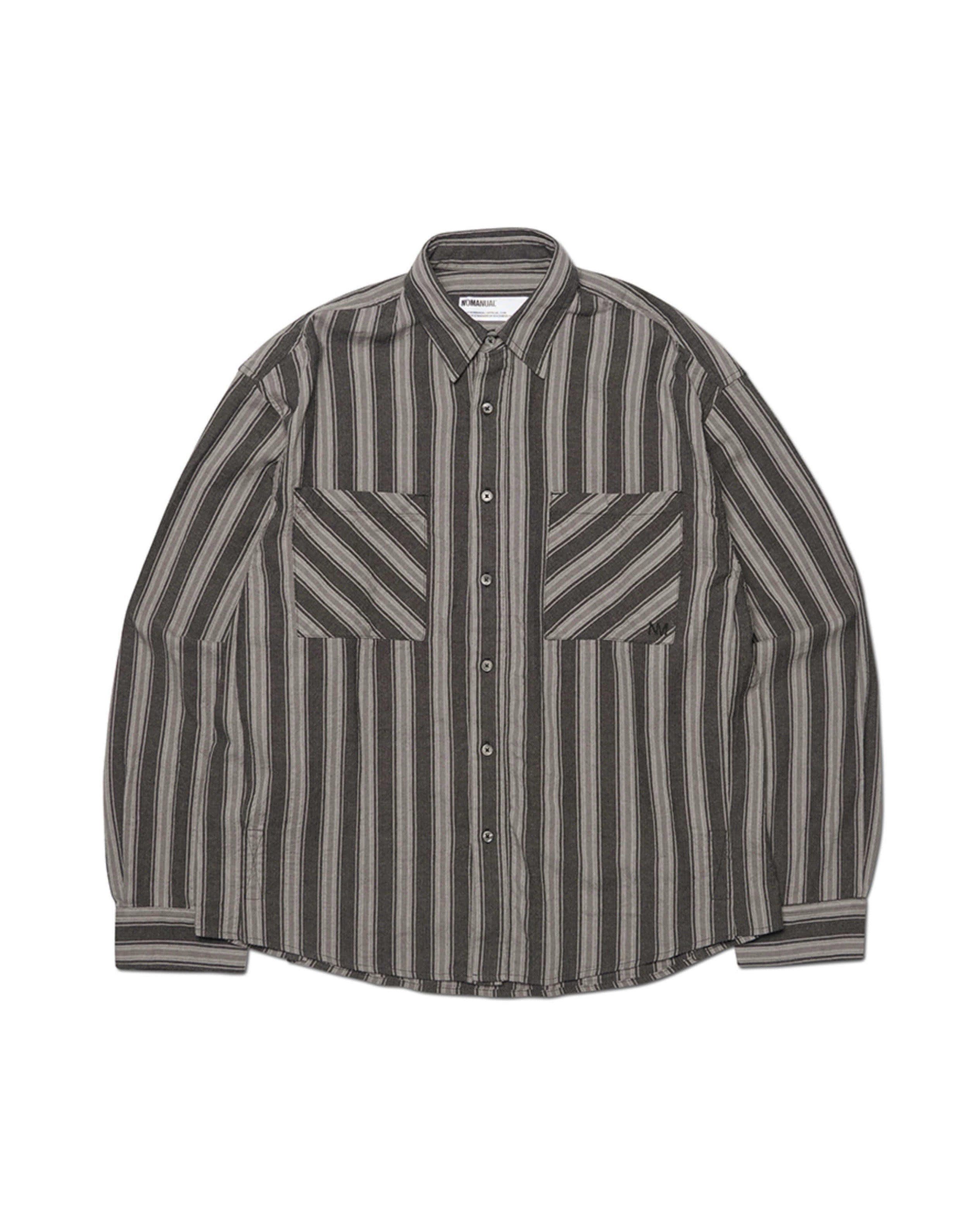 【NOMANUAL】M.L STRIPE SHIRT