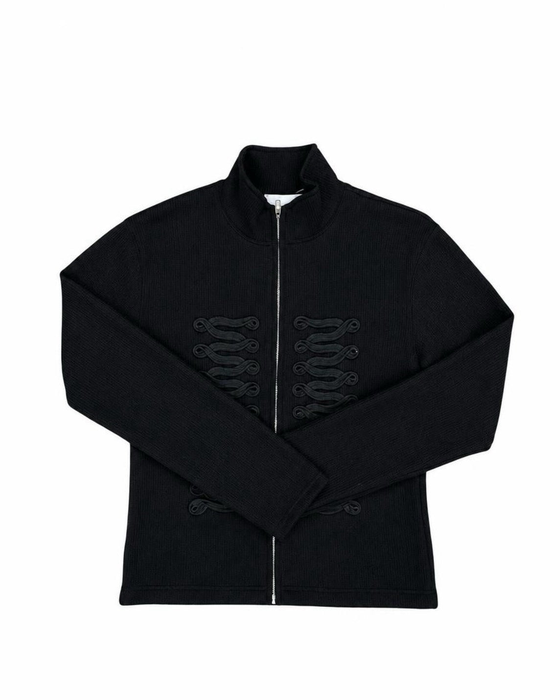 受注制【nmtc+】Napoleon Detail Rib Knit Zip Up Jacket (2color)