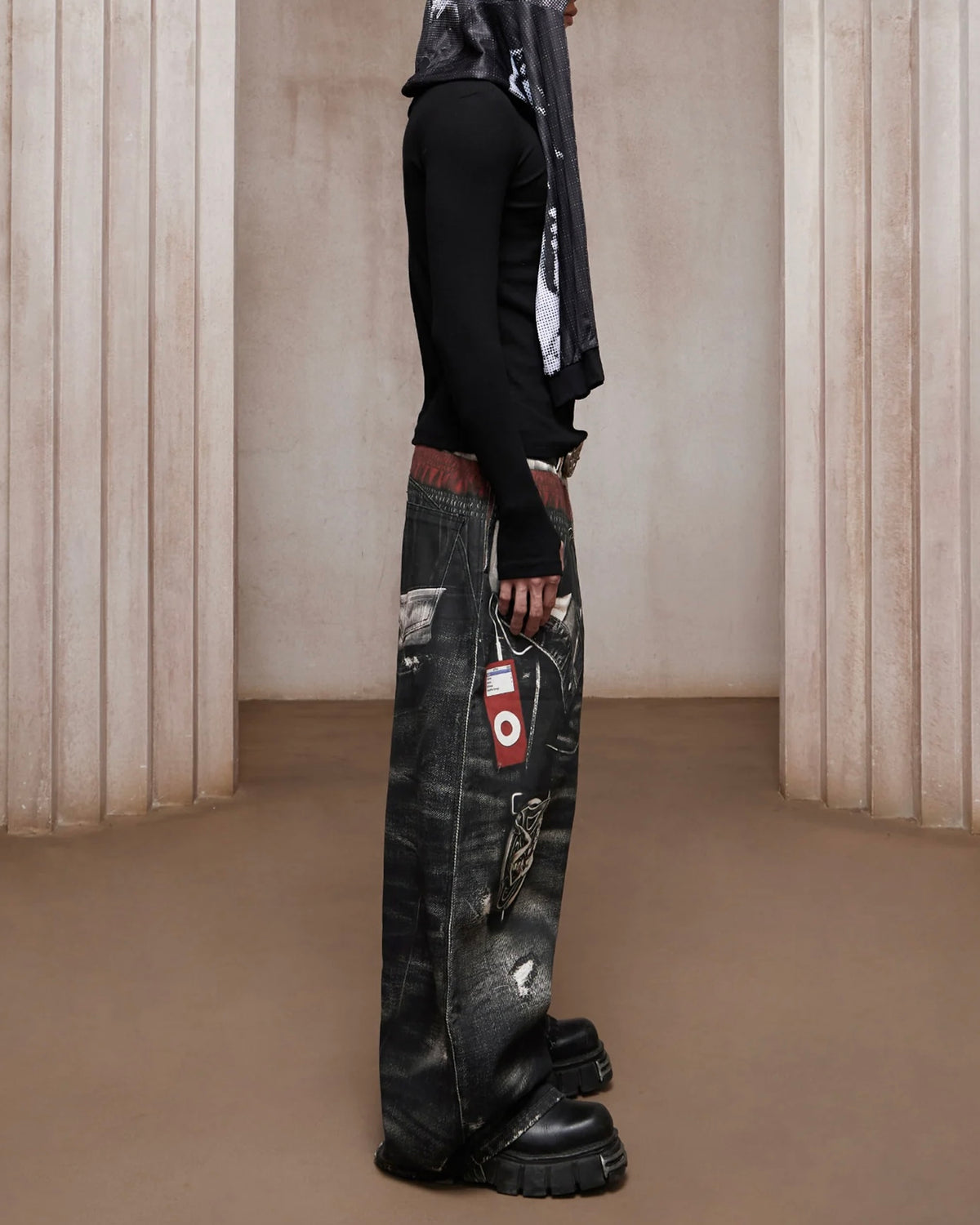 【DND4DES】Triple Waist MP3 All-Over Print Pants