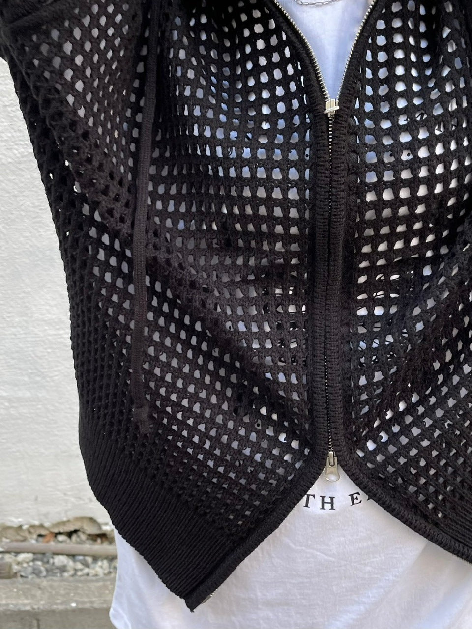 受注制【Chikashitsu +】mesh zip hoodie (5color) / 【チカシツプラス】メッシュ長袖ジップパーカー